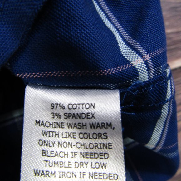 Wallin & Bros NEW Mens Medium Blue Plaid Button Down Short Sleeve Shirt - Picture 3 of 7